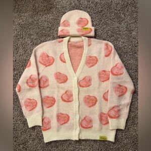 That a awful lot of cough syrup Valentine’s Day Cardigan and beanie bundle